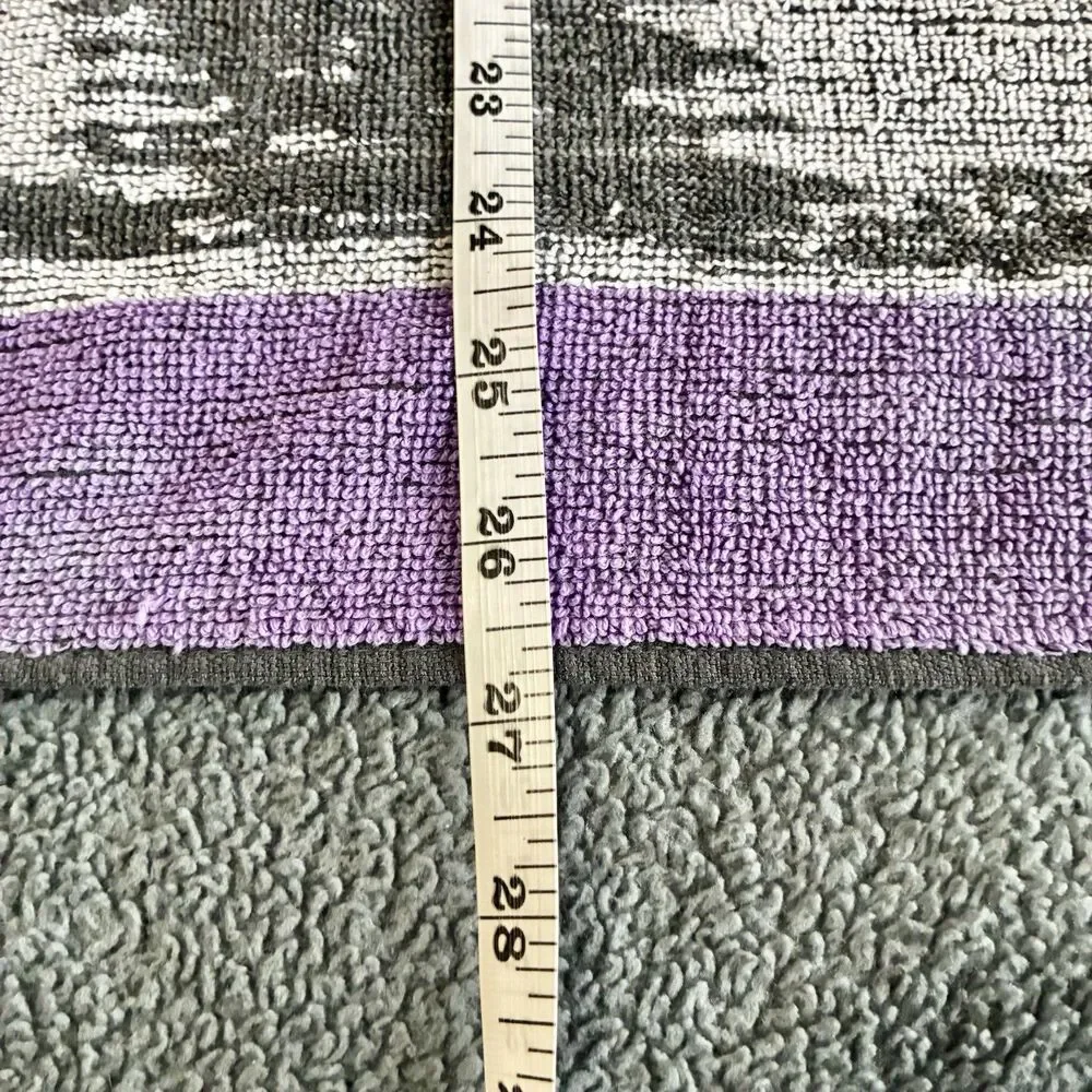Vtg Cecil Saydah Beach Towel Ipanema Cat Polka Dots Stripes Purple Red *READ*
